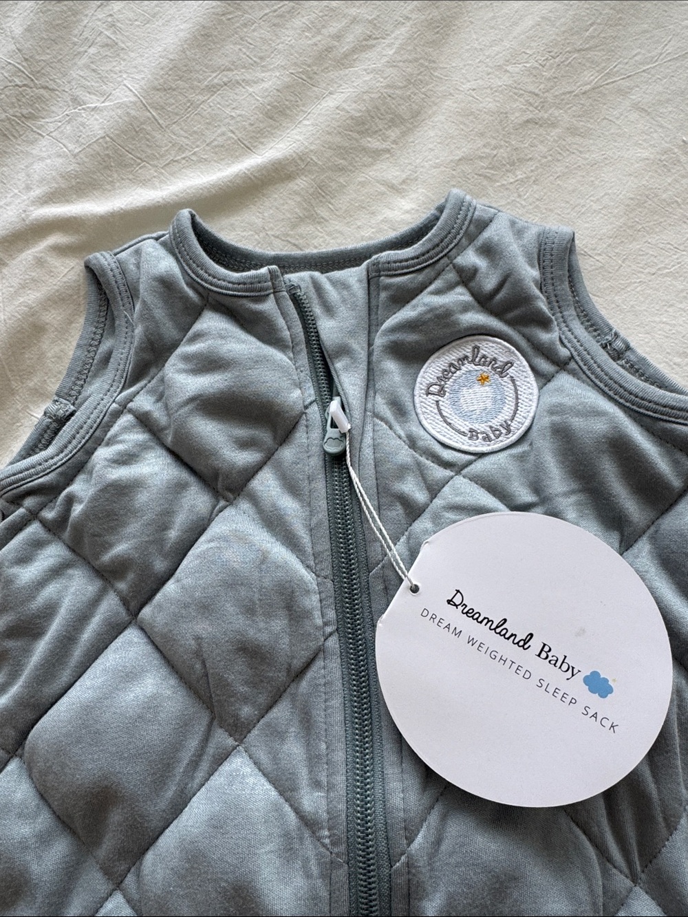 Dreamland Baby gently weighted bamboo Sleep Sack - Light Blue